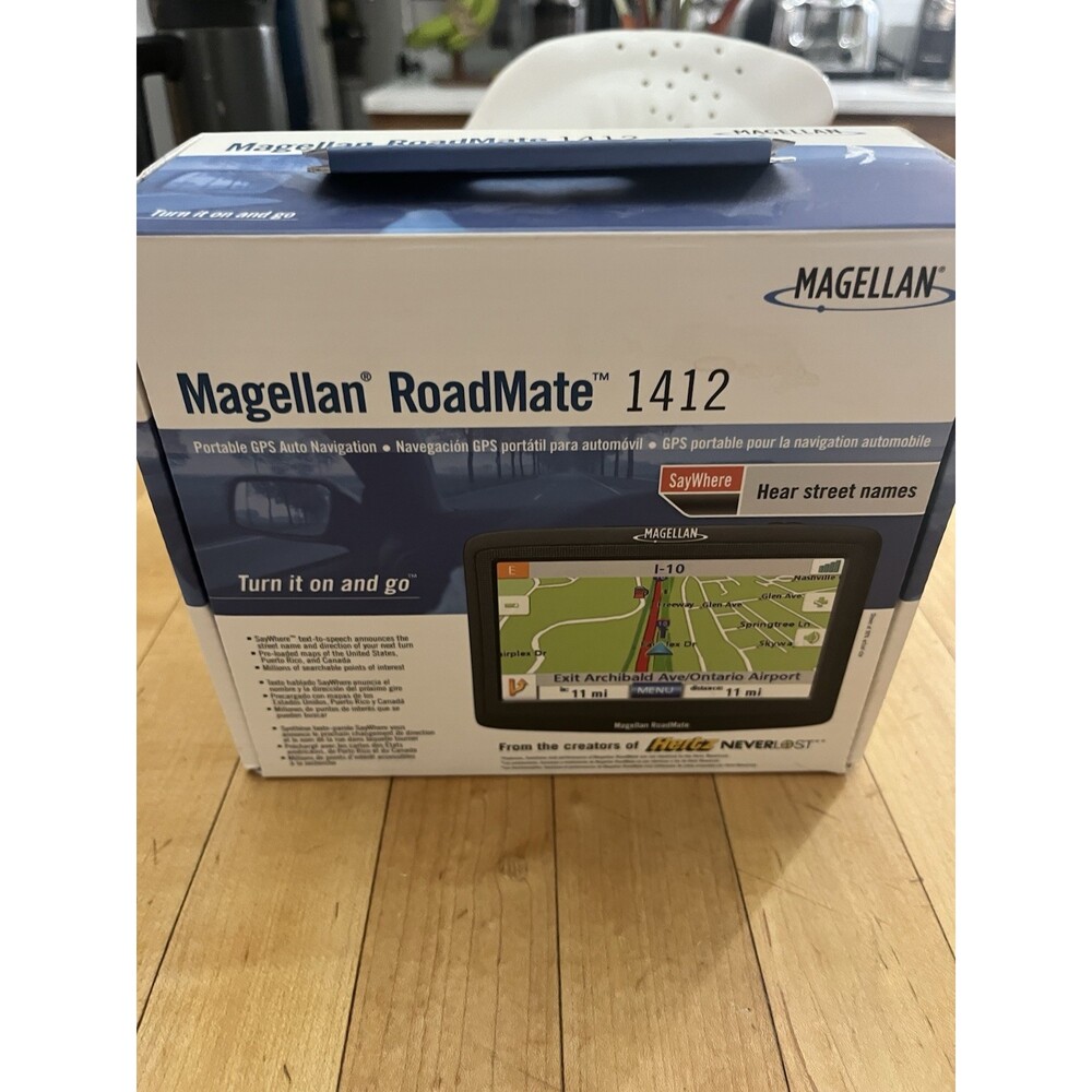 Magellan RoadMate 1412 Car Portable GPS Navigator System 4.3" USA Canada PR Maps